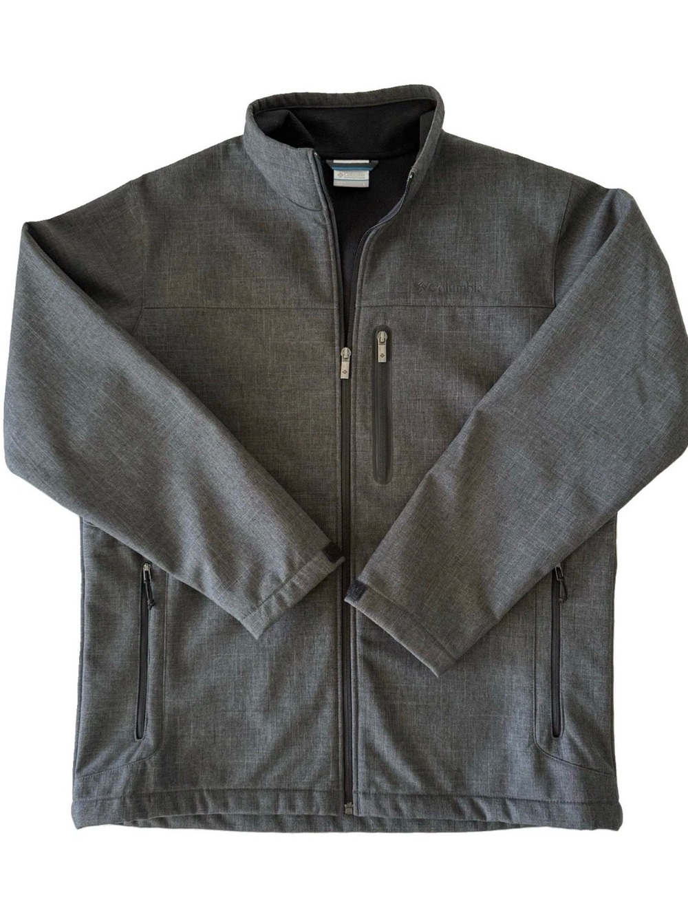 Columbia Jackson Valley Softshell Jacket Men’s Gray Full Zip Omni-Shield Size L